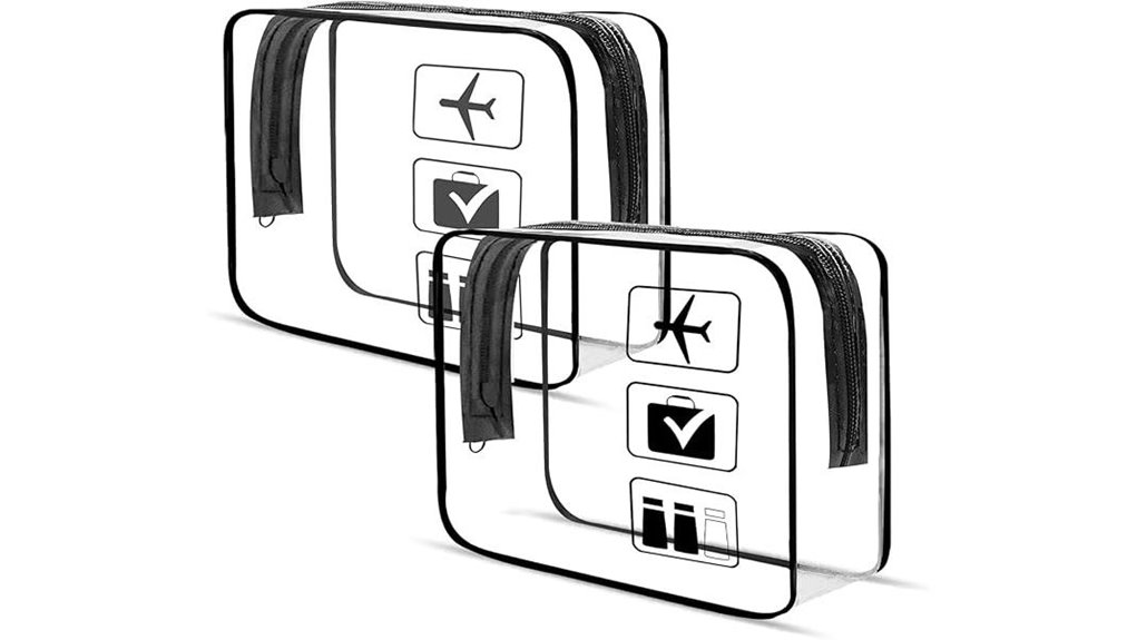 Toiletry Bags with Removable TSA Pouch (Two-in-One): Easy Travel 10 tsa approved clear quart duo