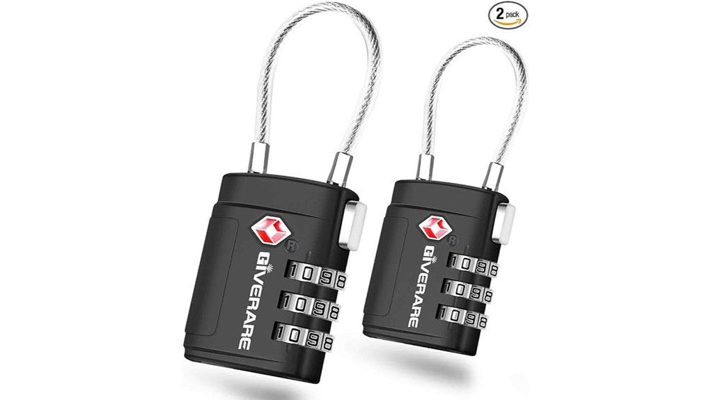 Travel Cable Locks for Lockers & Bags You’ll Love 3 tsa approved dual luggage locks