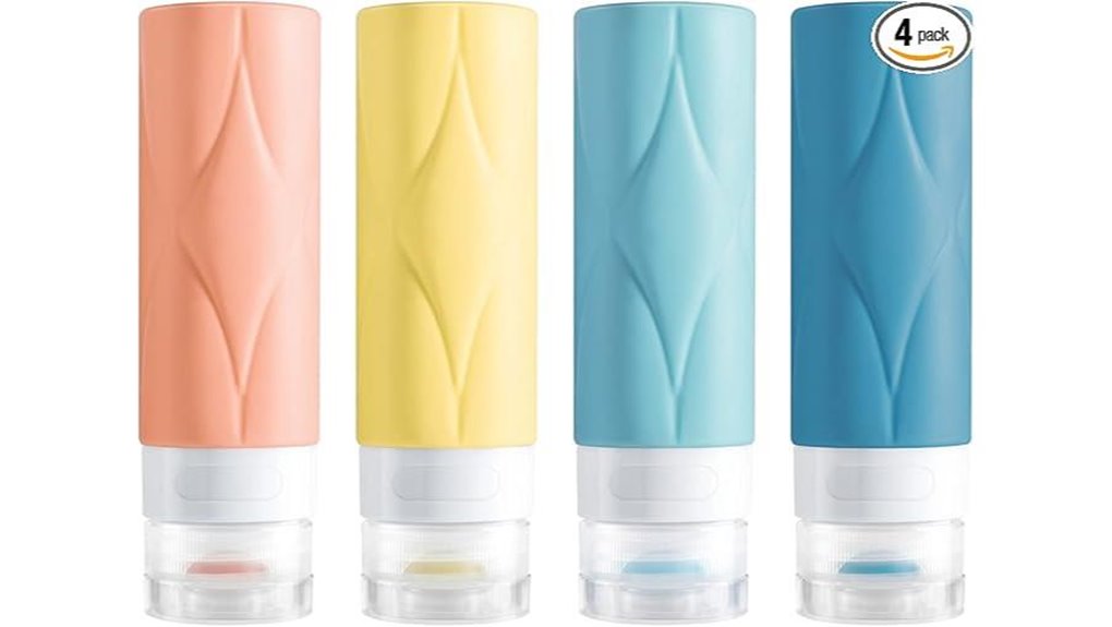Refillable Travel Bottles With Wide Openings Prevent Spills 7 tsa approved leak proof bottles