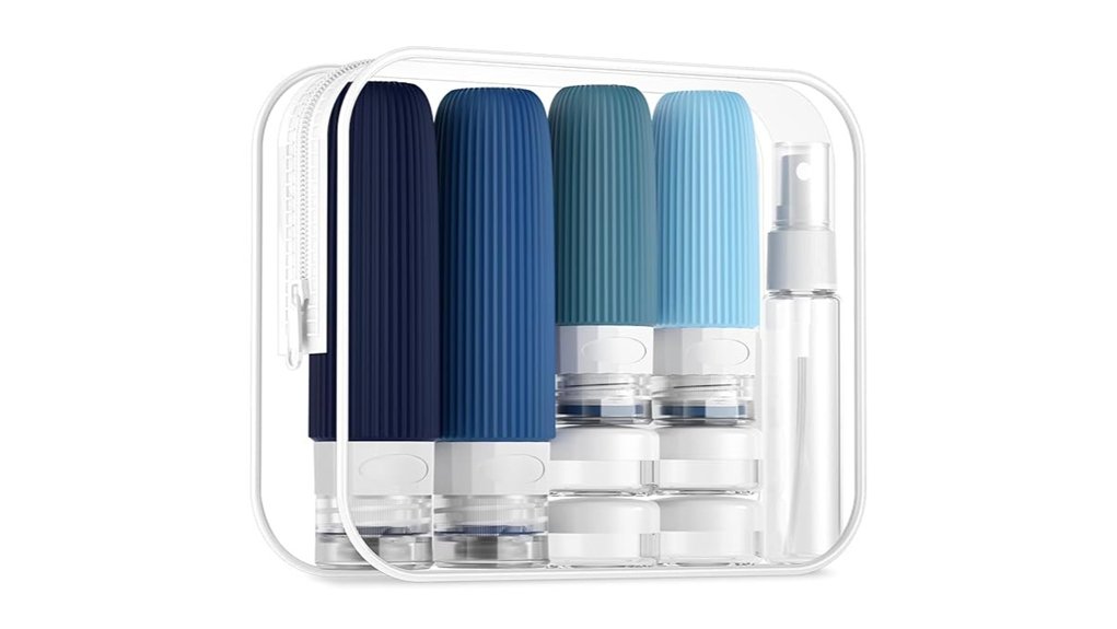tsa approved leak proof silicone bottles