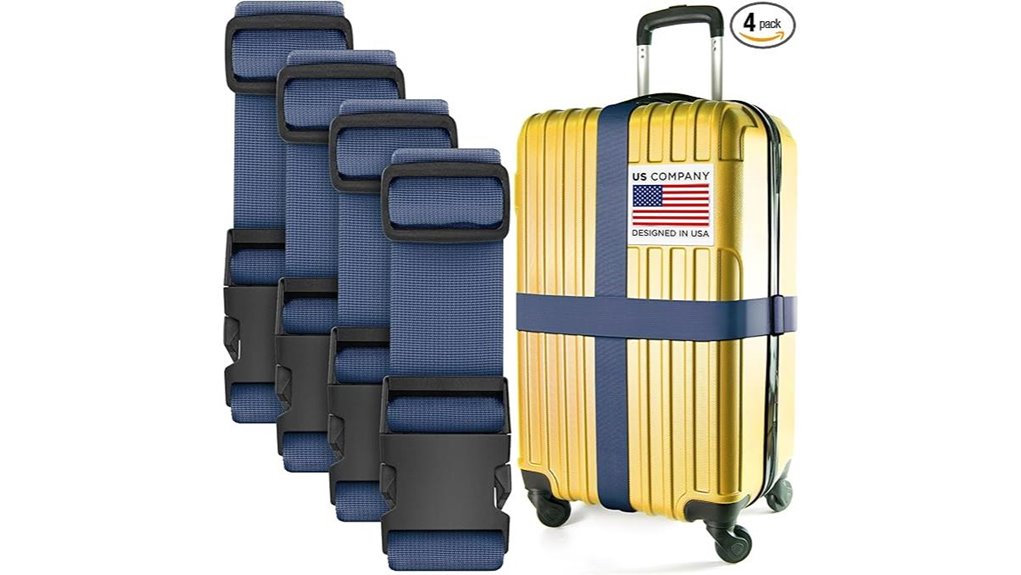 tsa approved navy four pack straps