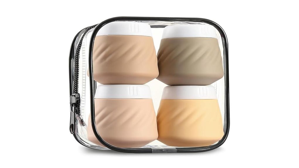 tsa approved silicone travel jars