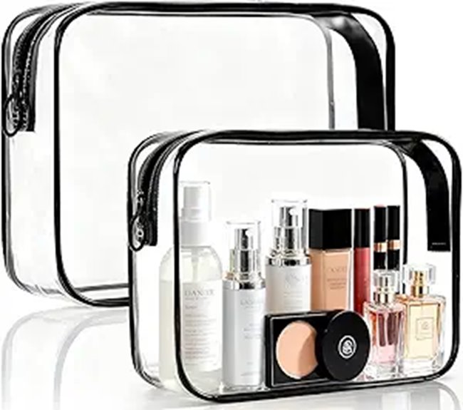 Durable Clear Pouches for Airport Security—What Travelers Love 12 tsa clear makeup pair