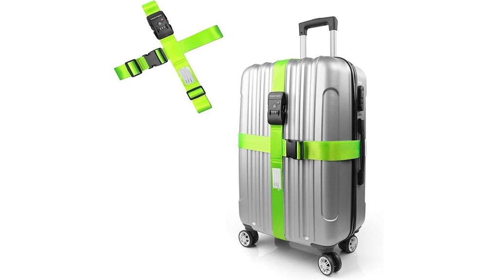 Top Luggage Straps with Combination Locks Worth the Cost 6 tsa green luggage straps