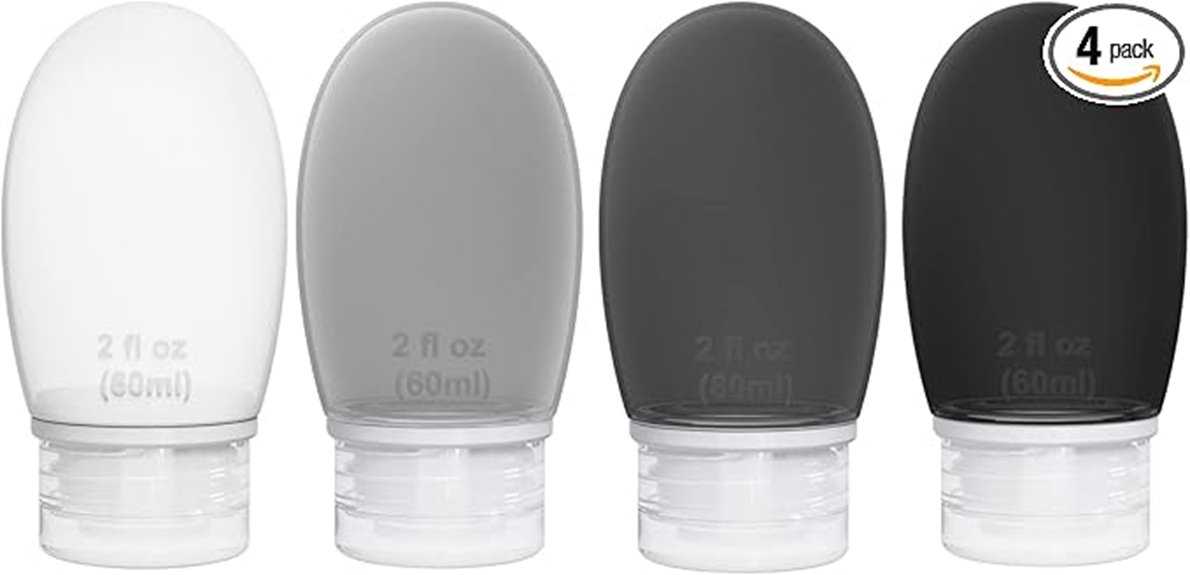 tsa leak proof silicone bottles