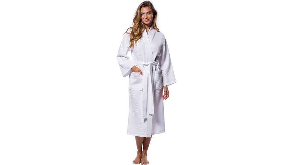 turquoise lightweight waffle kimono