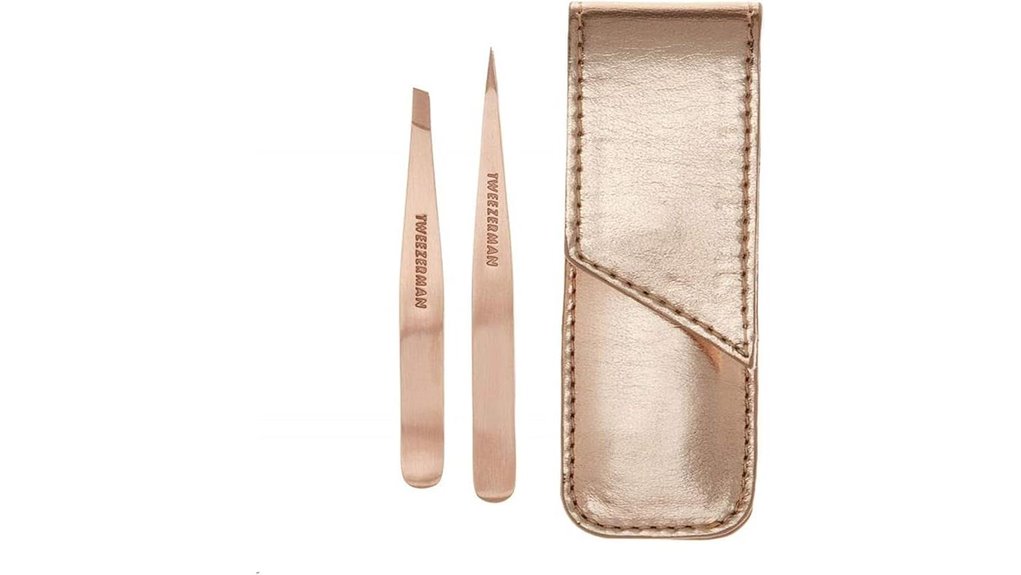 tweezerman rose gold travel