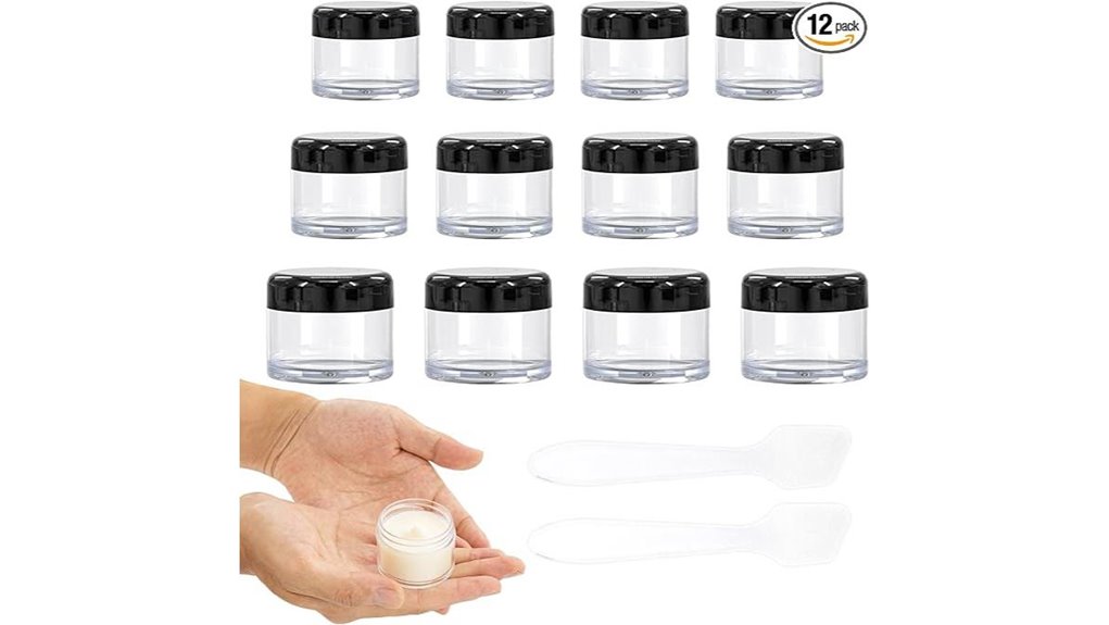 Top Travel-Size Skincare Spatulas (Hygienic Jars) You’ll Love 14 twelve containers two spatulas