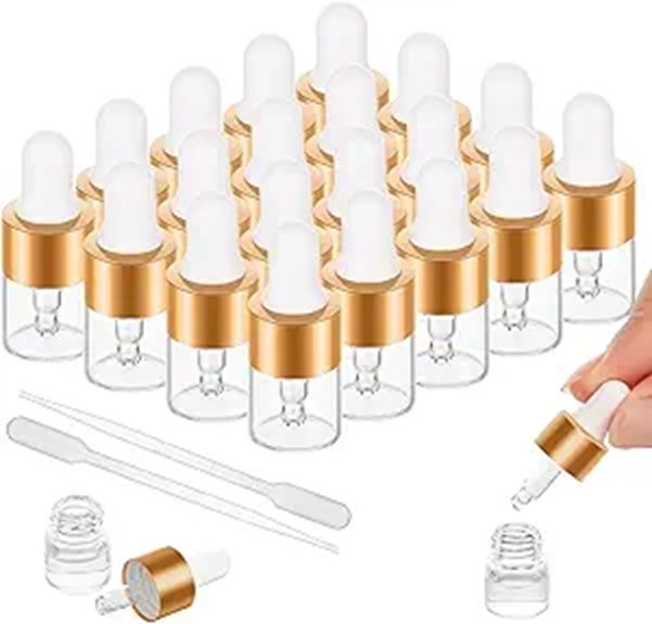 Leak‑Proof Travel Bottles for Oils: Perfect on the Go 8 twenty 1ml dropper bottles