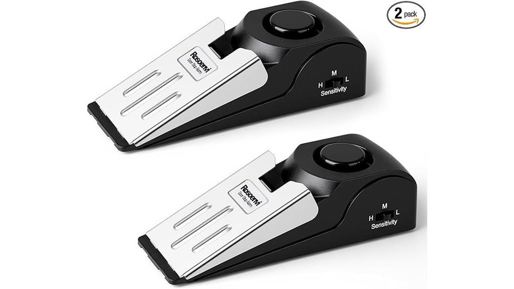Door Wedge Alarms Every Rental Needs: Compact & Loud 2 two 120db door wedges
