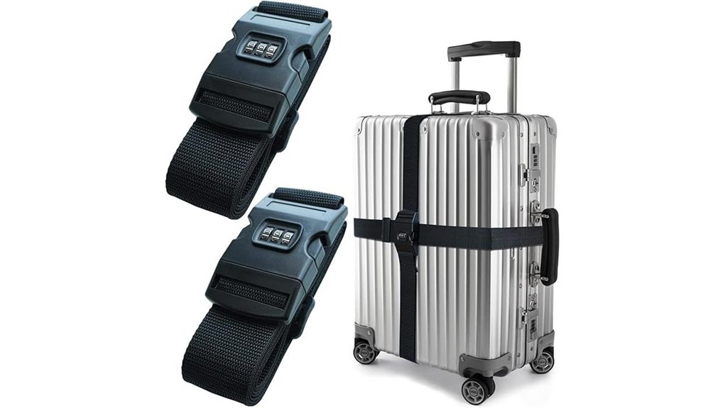 Top Luggage Straps with Combination Locks Worth the Cost 7 two 78 inch luggage straps
