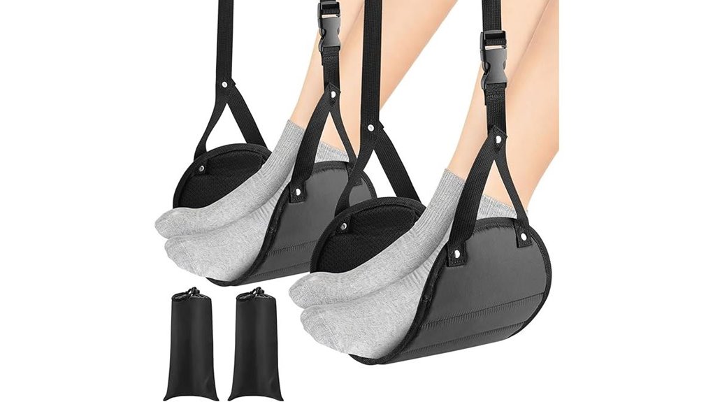 Lightweight Foot Hammocks for Airplanes: The Ultimate Comfort 9 two airplane foot hammocks
