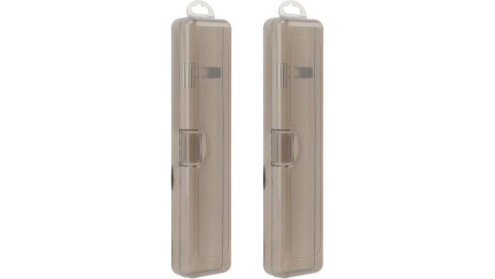 Top Toothbrush Cases That Actually Dry with Ventilation Designs 10 two clear black toothbrushes