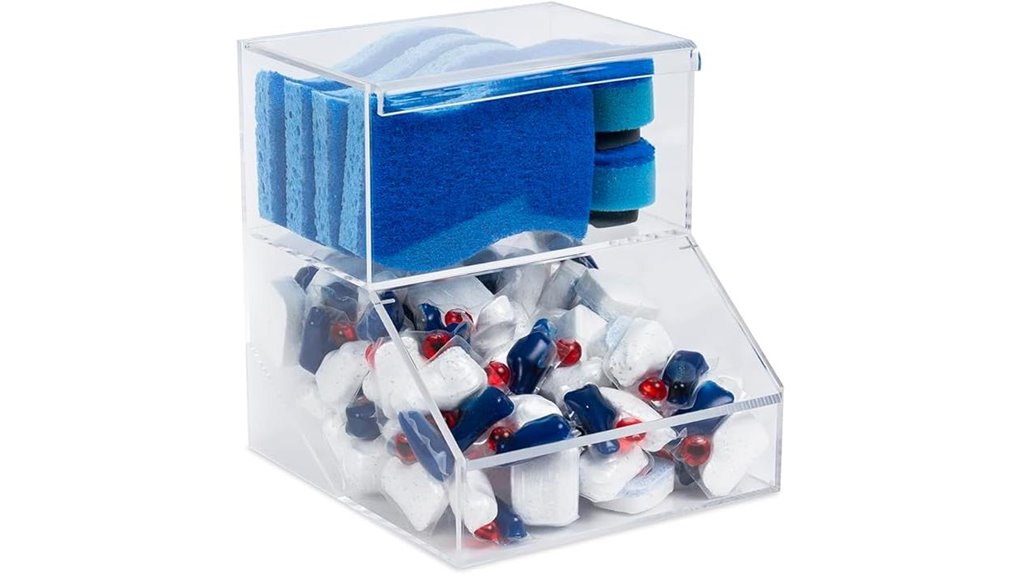 Best Dishwasher Pod Containers That Keep Your Sink Spotless 3 two compartment dishwasher pod holder