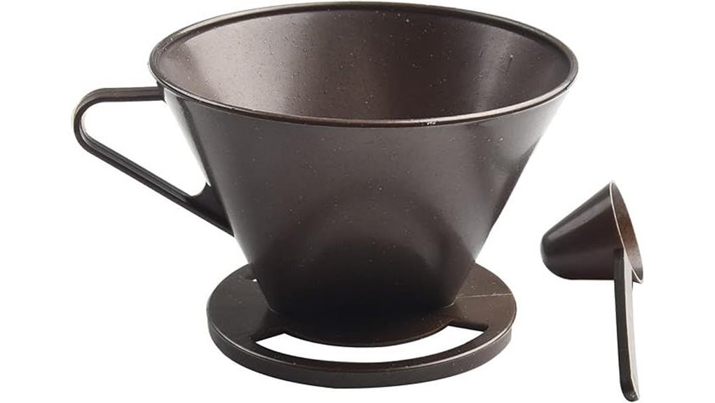 Top Reusable Coffee Filters for Travel—Cone & Flat 3 two filters with spoon