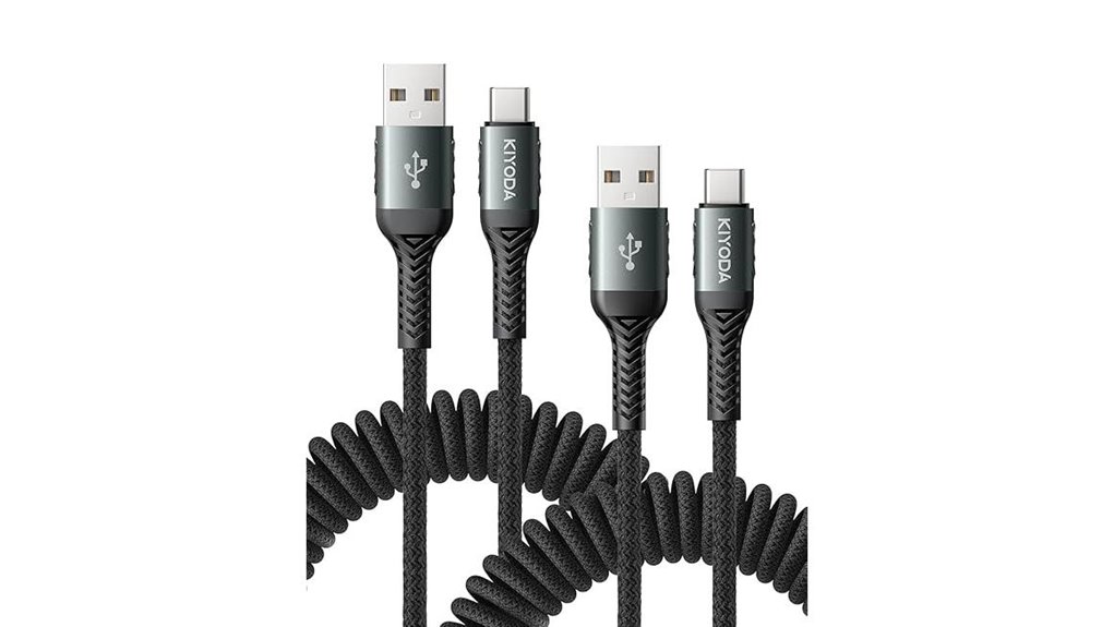 Braided Travel Cables (Reinforced Ends) For On‑The‑Go Power 9 two pack 66w usb c
