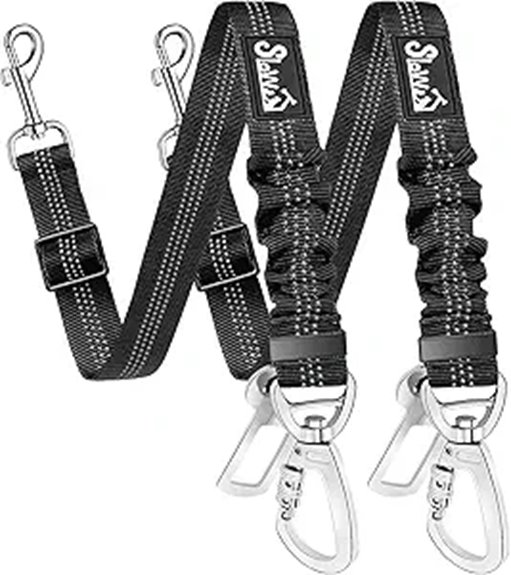 Pet Car Safety Tethers for Travel (Adjustable Length) Pet Safe 1 two pack adjustable dog seatbelts