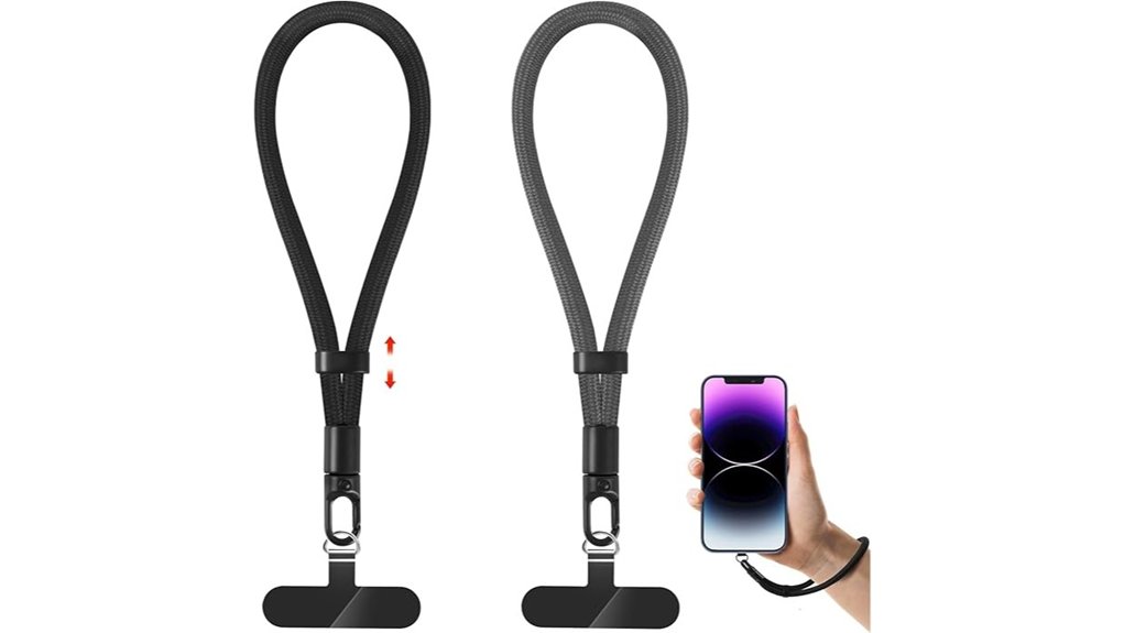 Best Travel Phone Wrist Straps Secure One‑Handed Use 3 two pack adjustable phone lanyard