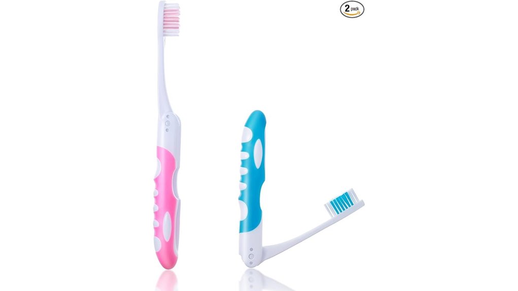 Travel Toothbrushes: Folding vs Full-Handle Showdown 6 two pack foldable travel brushes