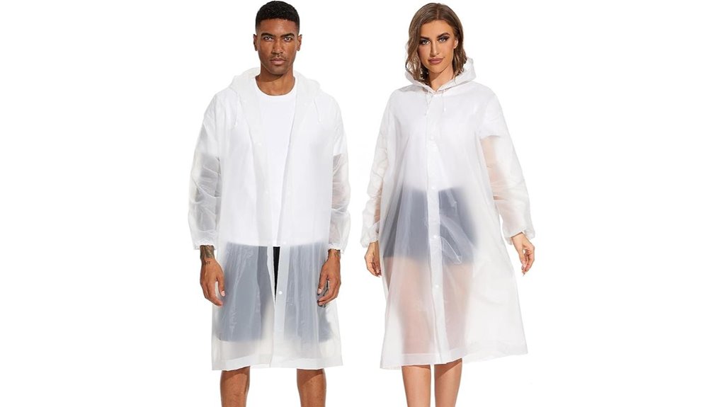 Reusable Packable Ponchos That Keep You Dry Anywhere 15 two pack hooded rain ponchos