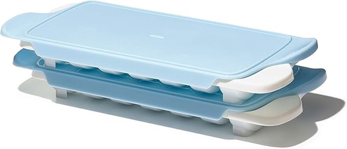 Top Ice Cube Tray With Lid That Stops Spills 9 two pack oxo white trays