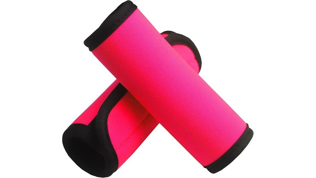 two pack pink neoprene handles