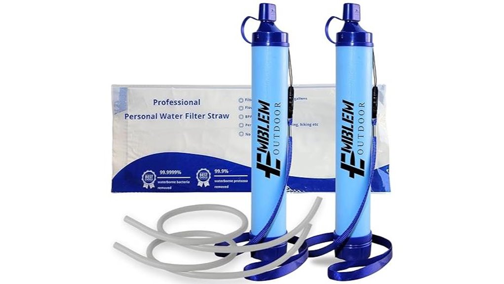 two pack portable water filters