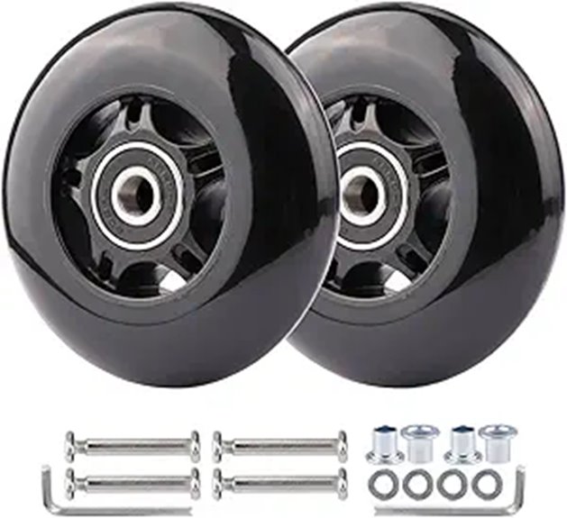 two pack pu luggage wheels