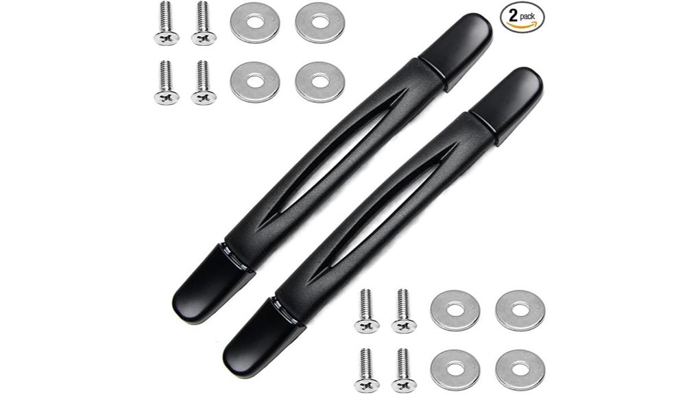 Luggage Handles That Won’t Pinch for Comfort Upgrades 15 two piece black luggage handle