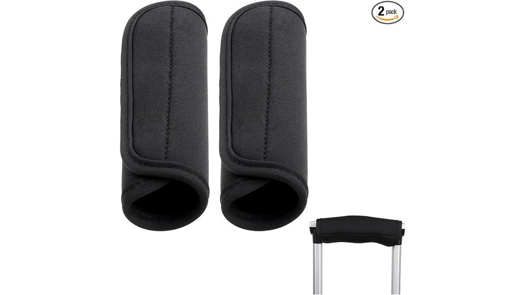 The Best Luggage Handle Cushions for Heavy Bags & Comfort 9 two piece black luggage wraps