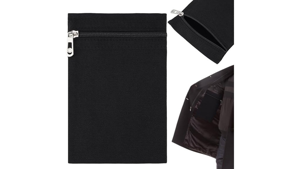 two sew in zipper pockets