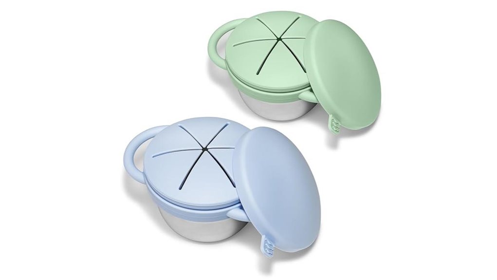The Top Spillproof Snack Cups Toddlers Love on Flights 9 two stainless toddler cups
