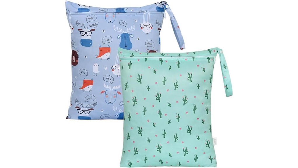 Wet Bags for Swimwear (Odor Control, no leaks): Leakproof 10 two waterproof 16x20 bags