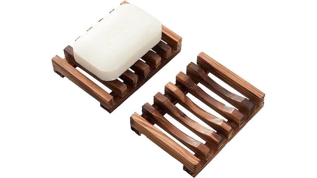 Best Soap Dishes for Shampoo Bars: Drainage That Works 11 two wooden shower holders