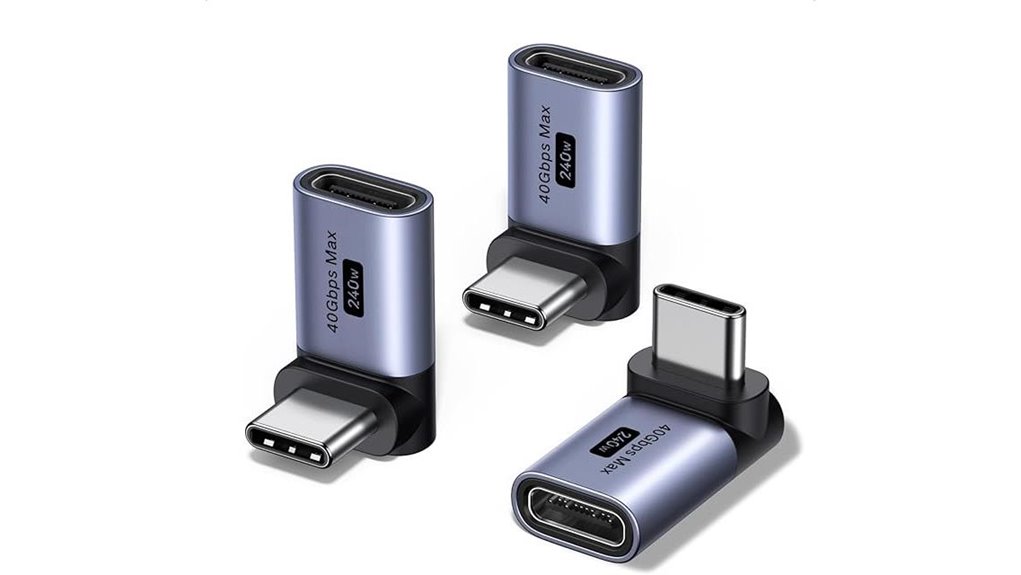 Highly Reliable USB-C Right‑Angle Adapter (Strain Relief) 2 ugreen 3 pack 90 usb c