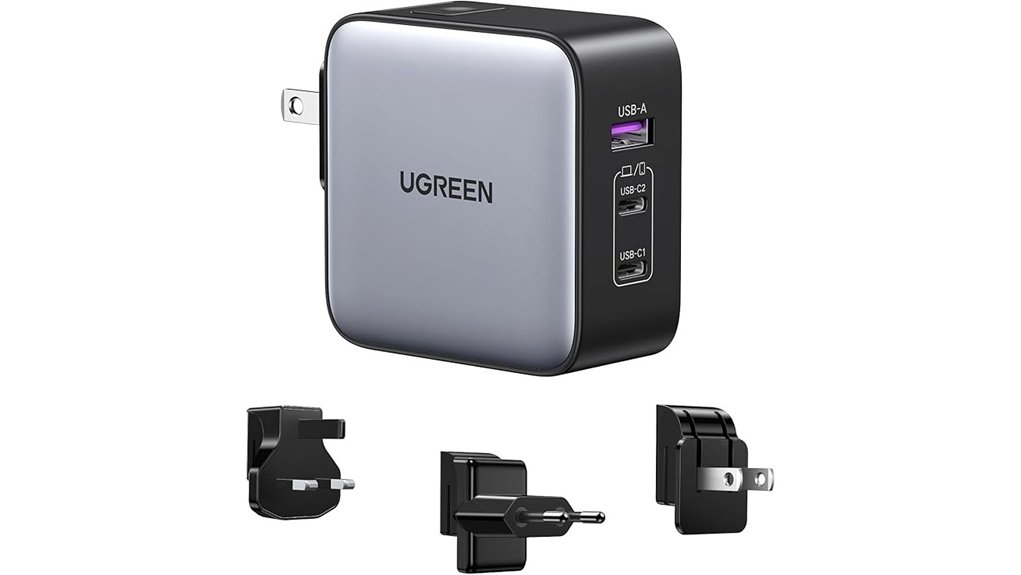 Top USB‑C GaN Chargers with EU/UK/US Plug Set (Modular) 1 ugreen 65w 3 plug usb c