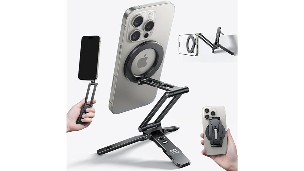 Quick-Setup Portable Phone Tripods with MagSafe Mounts 13 ultra compact magsafe aluminum tripod