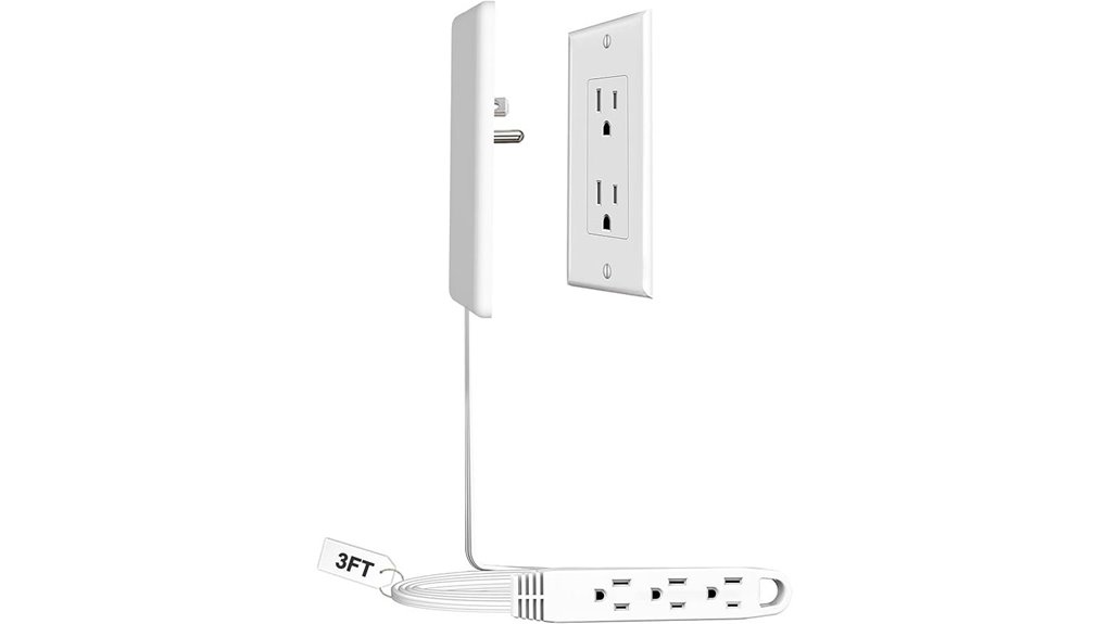 ultra flat 3 outlet 3ft cord