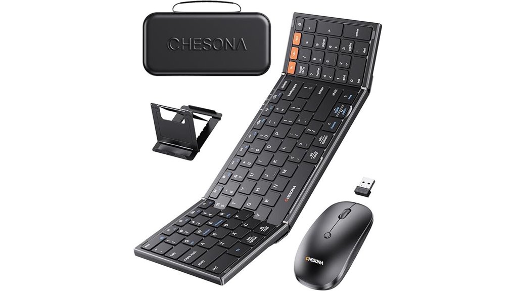 Laptop Stand + Keyboard Kits for Travel (Compact Ergonomics) 3 ultra slim 600g keyboard