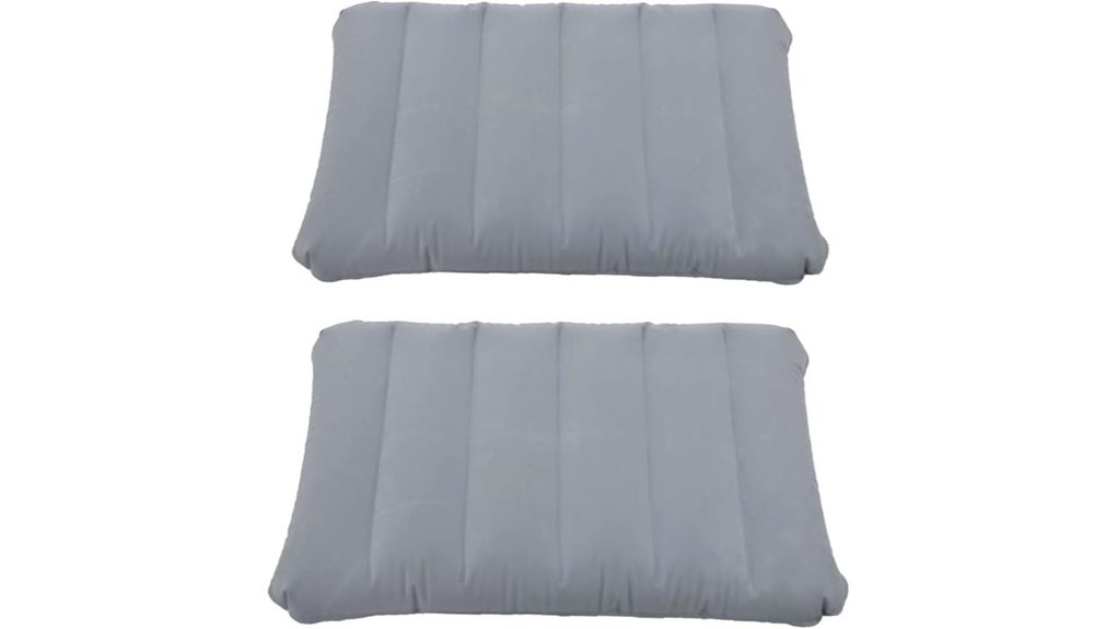 ultralight gray inflatable pillow