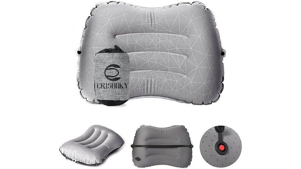 Best Camping Pillows: Inflatable vs Compressible Guide 2 ultralight inflatable lightgrey pillow