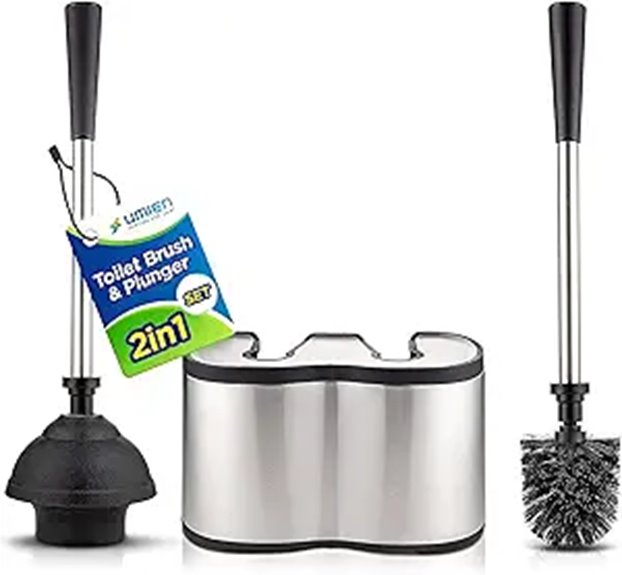 Top Plunger + Toilet Brush Set for a Flawless Flush 4 umien 18 inch toilet set