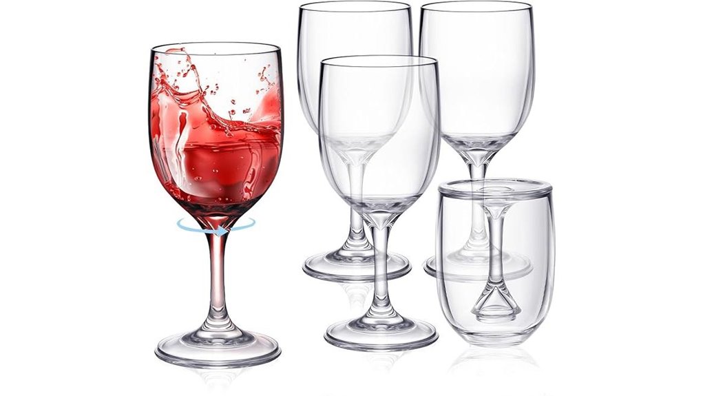 Best Foldable Picnic Wine Glasses for Travel (Durable Plastic) 1 unbreakable foldable clear wineglass