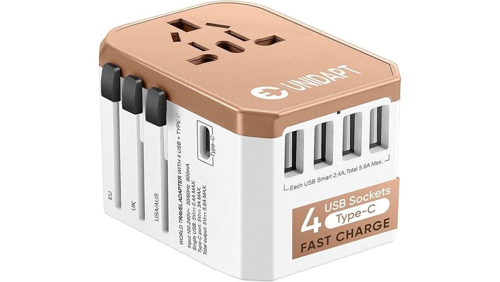unidapt 5 usb travel adapter