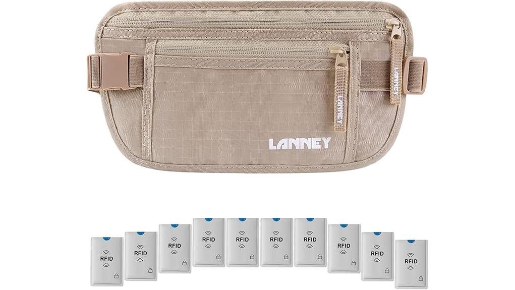 Slim Money Belts That Never Roll or Bunch 2 unisex rfid blocking slim belt