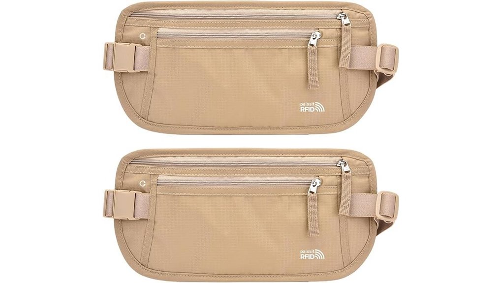 unisex rfid passport money belt