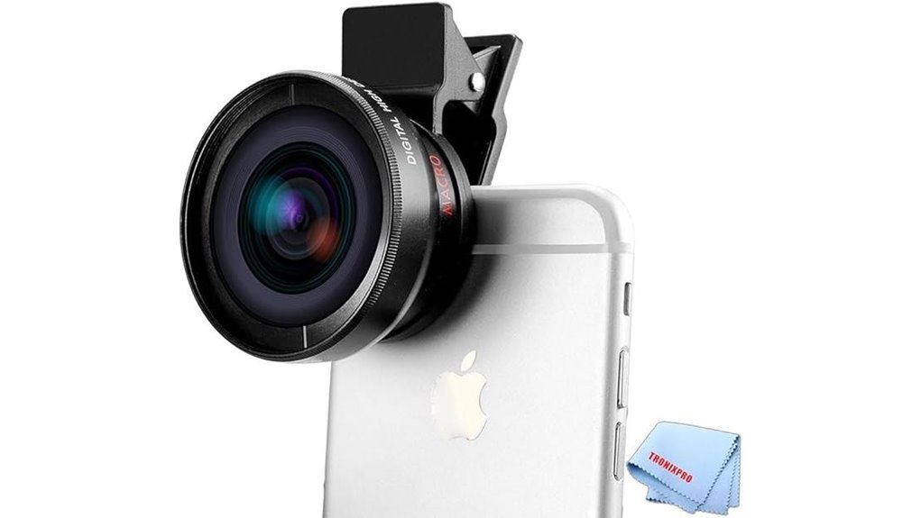 Smartphone Lens Attachments (Wide Angle & Macro) Vision 12 universal 2 in 1 hd lens