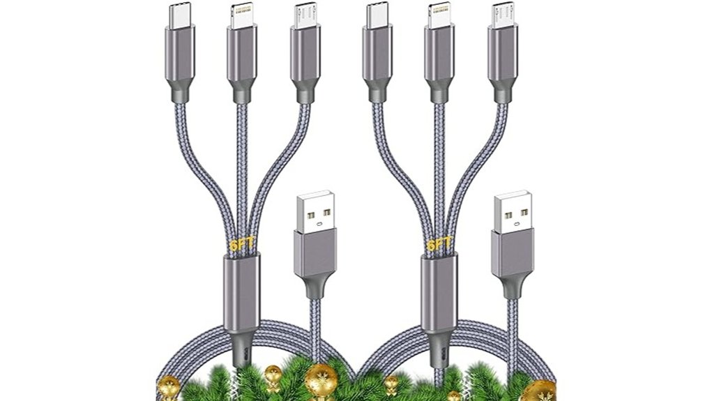 universal 3 in 1 6ft braided