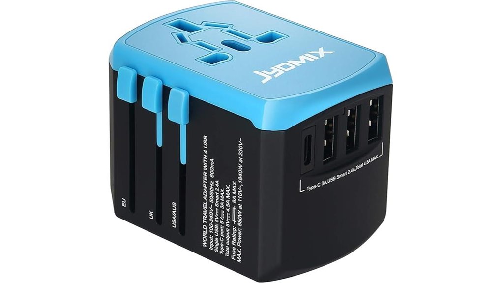 Top Travel Adapters (Multi-Country Compatibility) 9 universal 3 usb type c