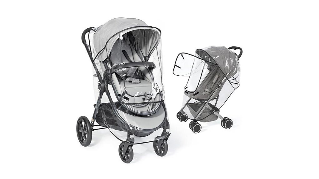 The Best Stroller Rain Covers for Travel (Vented, Clear View) 7 universal clear waterproof cover
